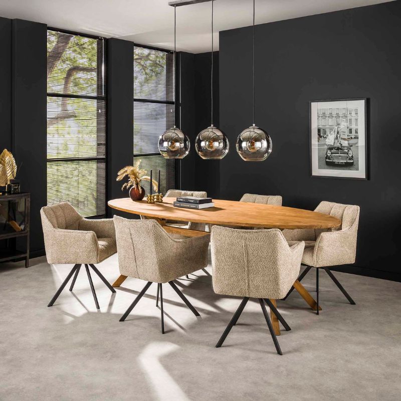 Stół owalny 240 cm drewno tekowe Teakovality